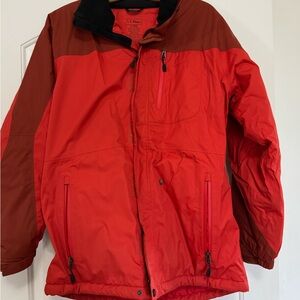 L.L. Bean Men's Red and Brown Ski Jacket